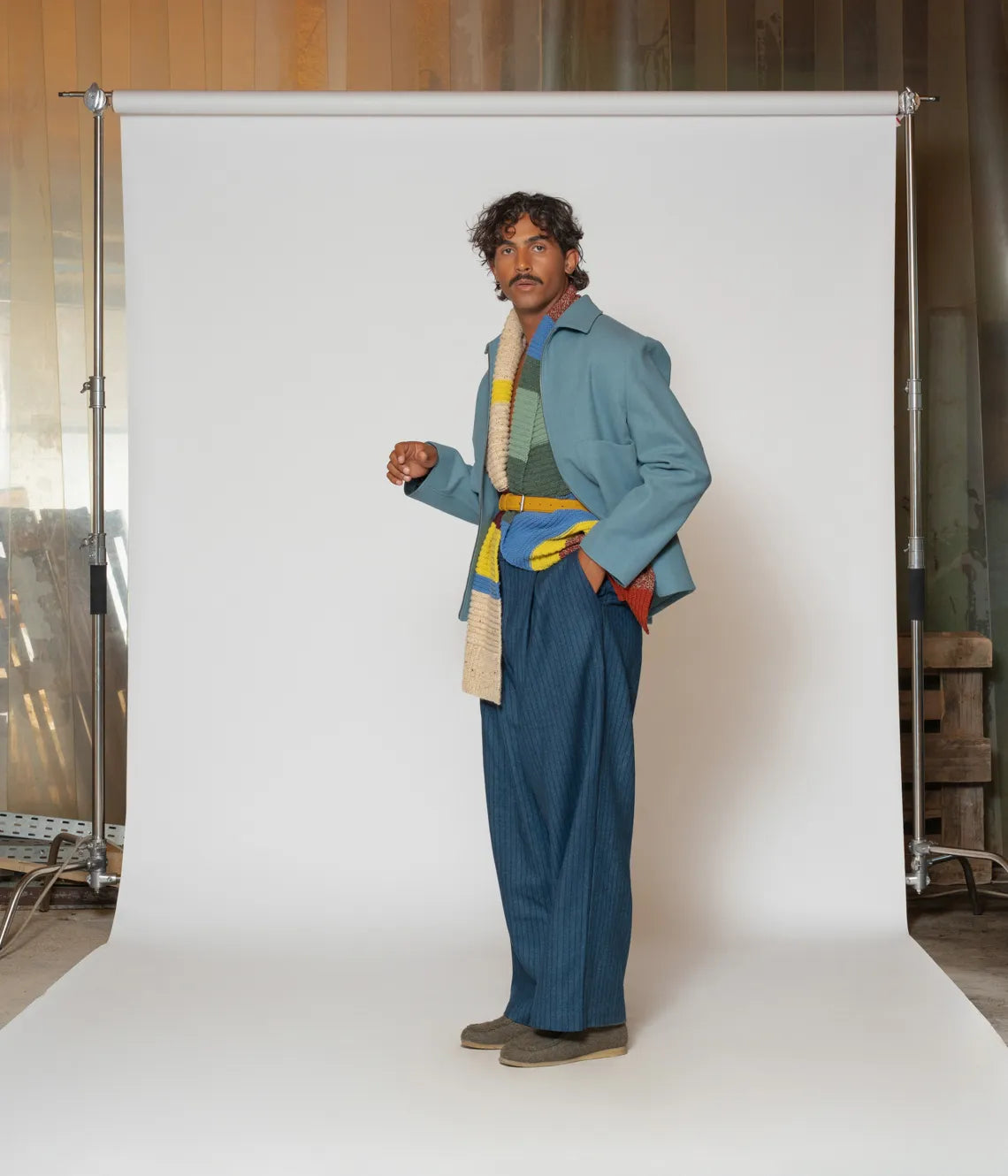 Pantalones vaqueros a rayas