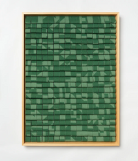 Green Digital Print Pixel Panel 