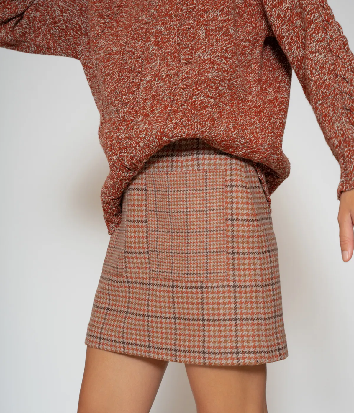 Mini Pied-de-Poule Skirt