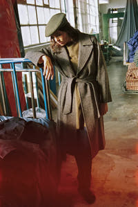 Cocoon-Jacke mit Noppen
