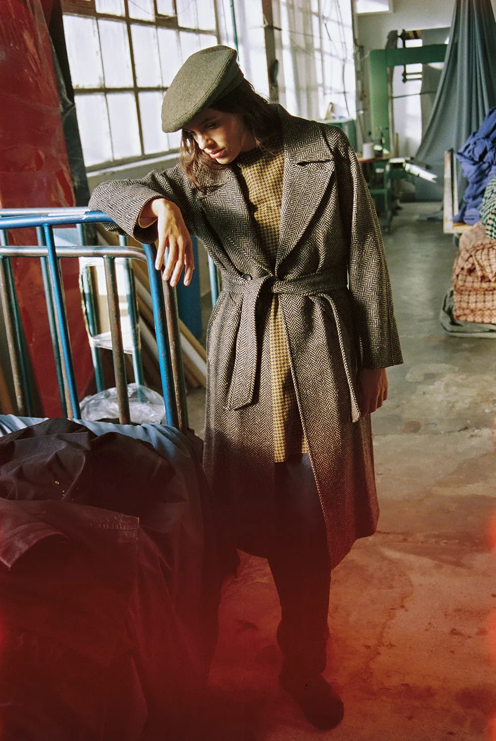 Cocoon-Jacke mit Noppen